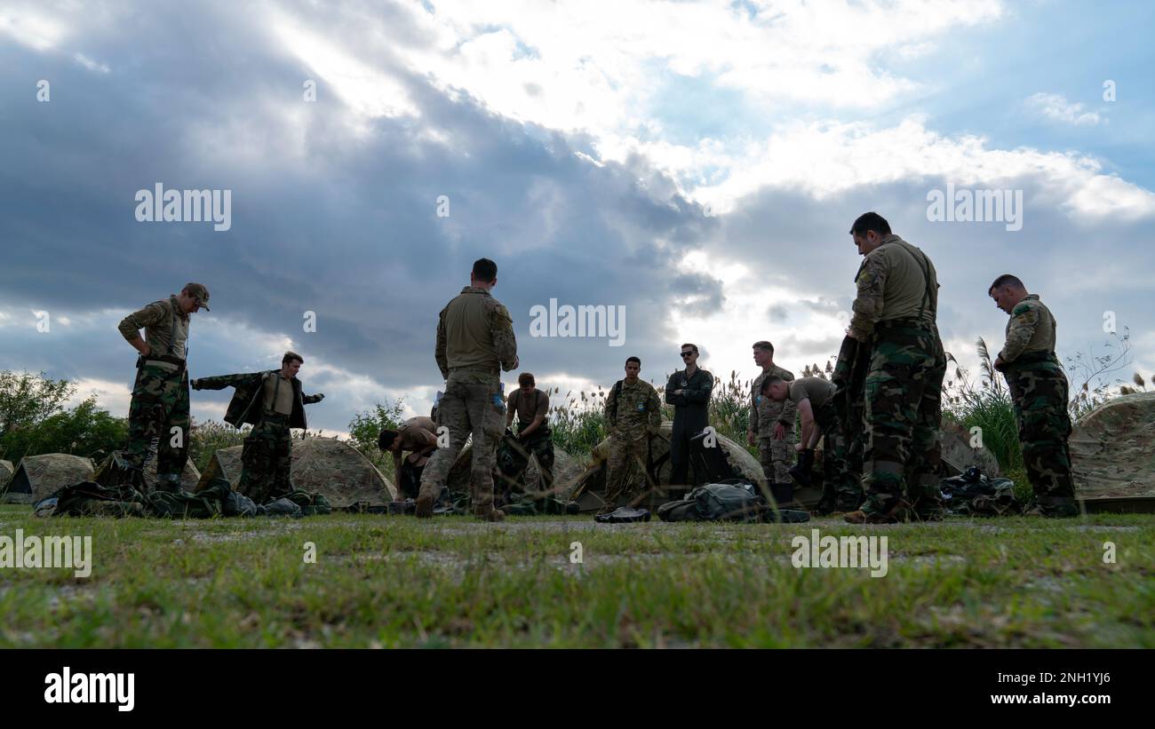 U.S. Air Force Airmen from the 33rd Rescue Squadron don mission ...