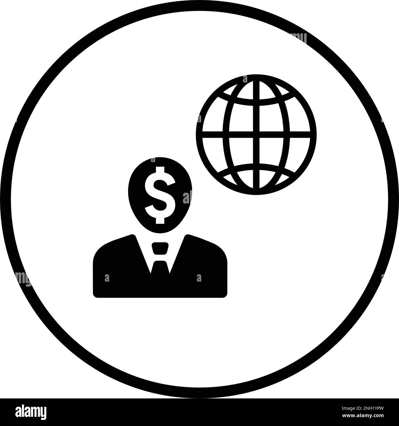 Global Business Dear icon use in mobile and app development or commercial purposes or any type of design projects. Stock Vector