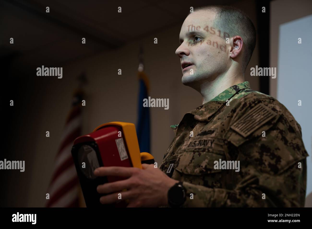 U.S. Navy Lt. Aure Stewart, Medical Effects of Ionizing Radiation Course director assigned to