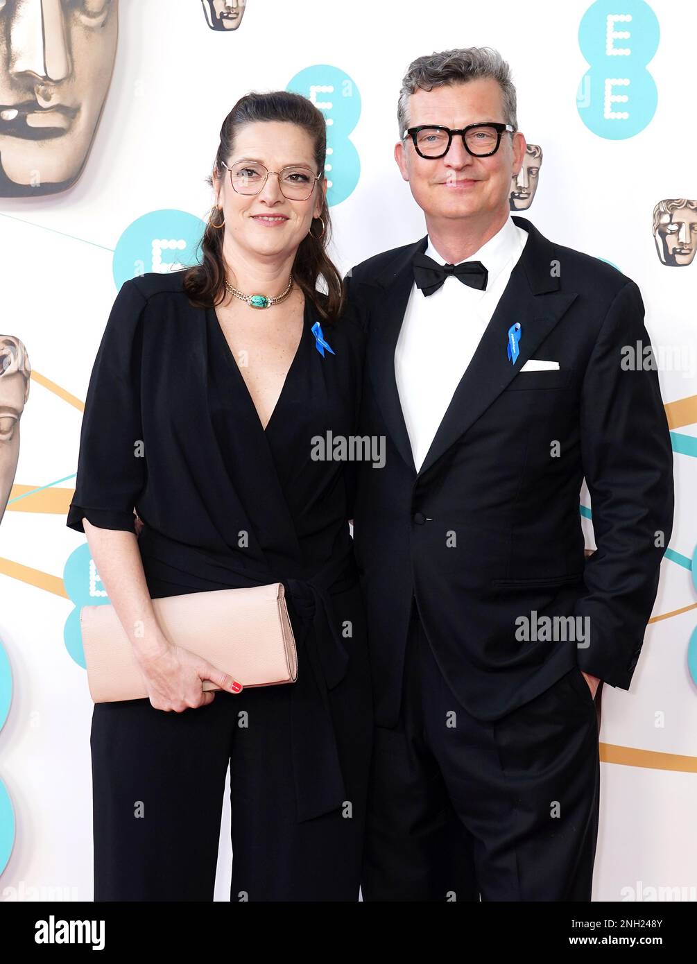Malte Grunert (right) attending the 76th British Academy Film Awards held at the Southbank Centre's Royal Festival Hall in London. Picture date: Sunday February 19, 2023. Stock Photo