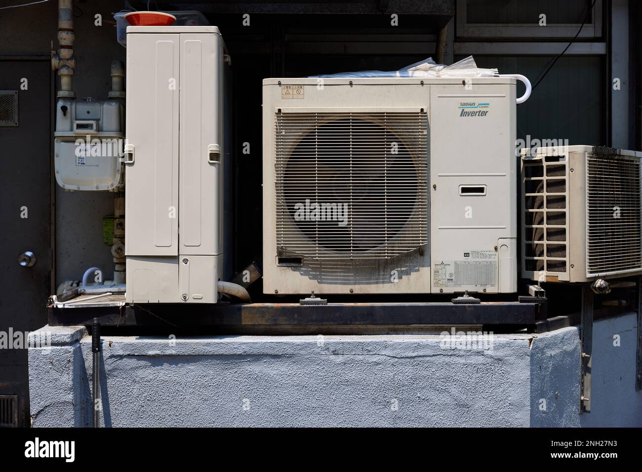 Mitsubishi Saison Inverter, air conditioning unit; Japan Stock Photo