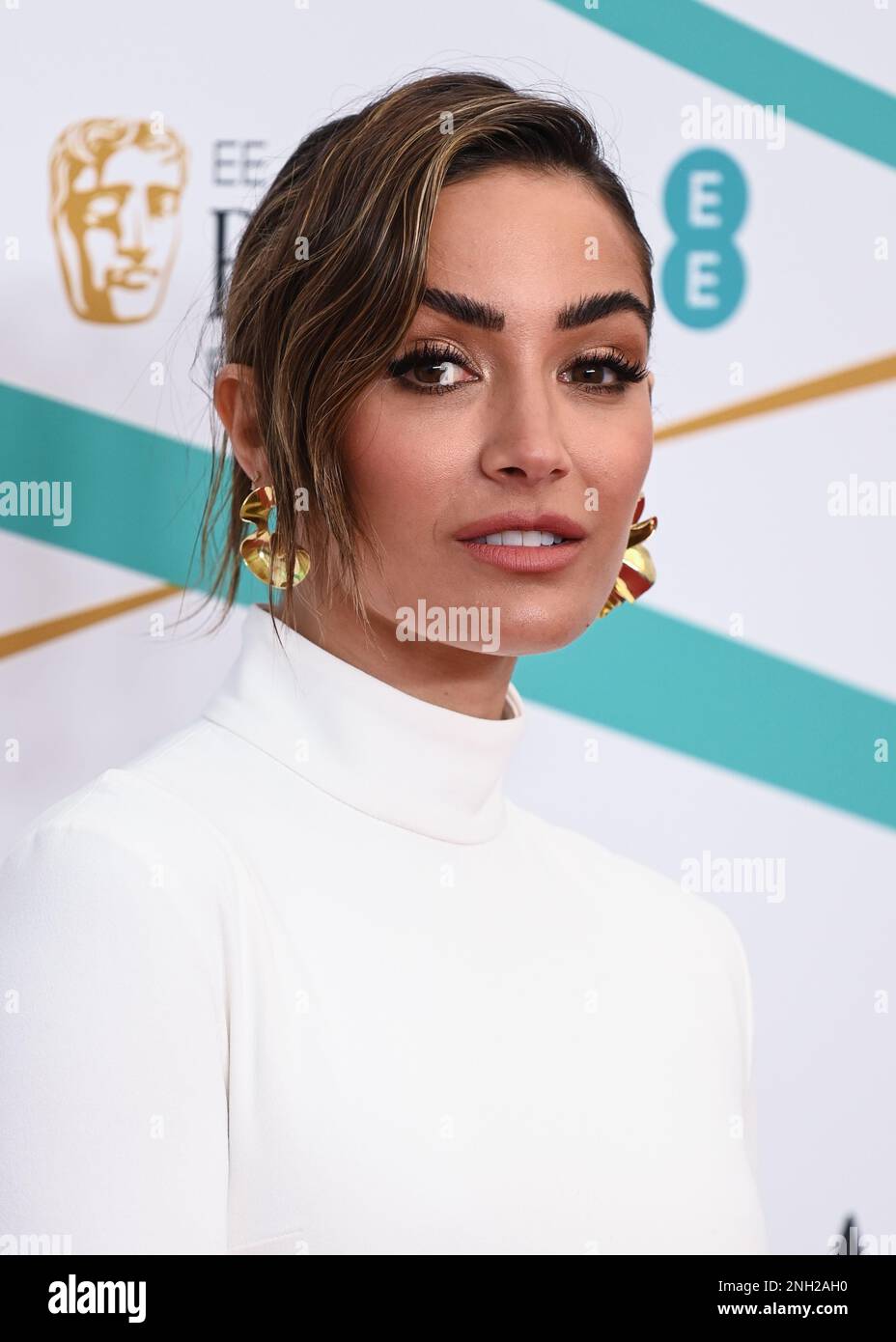 February 19th, 2023, London, UK. Frankie Bridge arriving at the 2023 EE