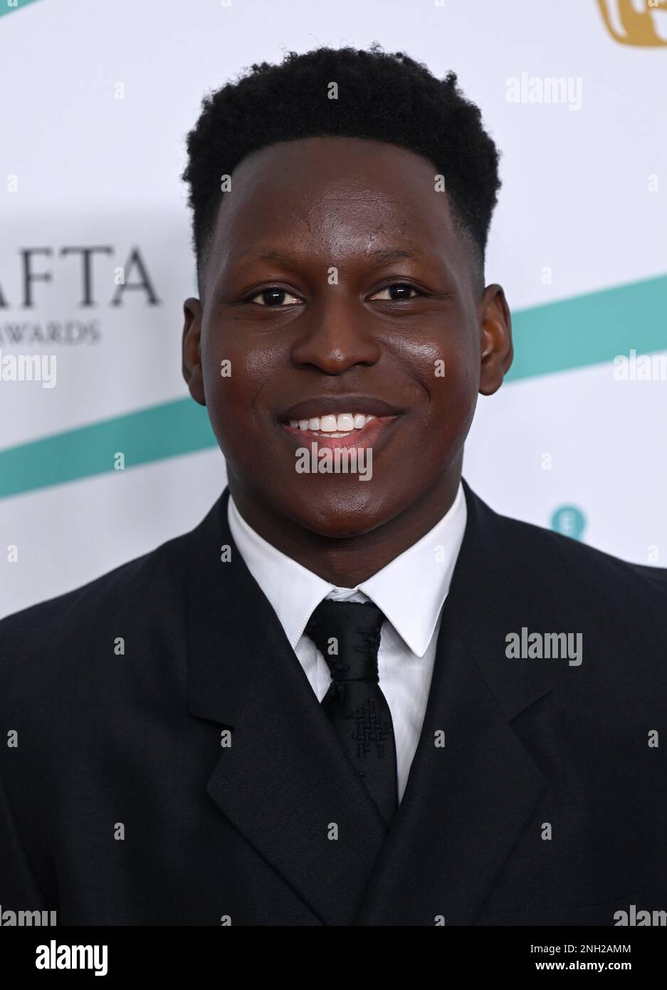 February 19th, 2023, London, UK. Toheeb Jimoh arriving at the 2023 EE