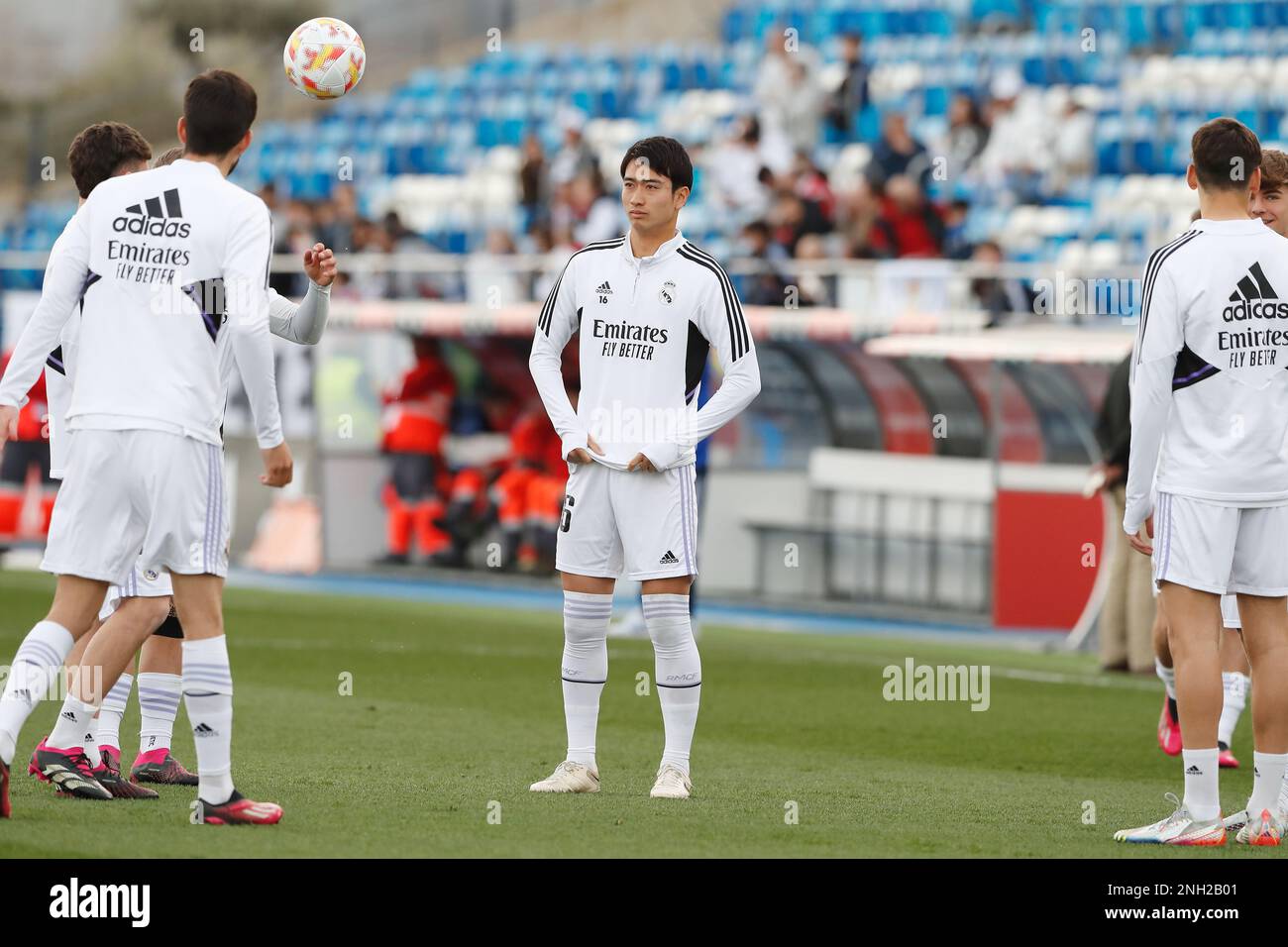 Madrid, Spain. 19th Feb, 2023. Takuhiro Nakai (Castilla) Football/Soccer Spanish "Primera RFEF
