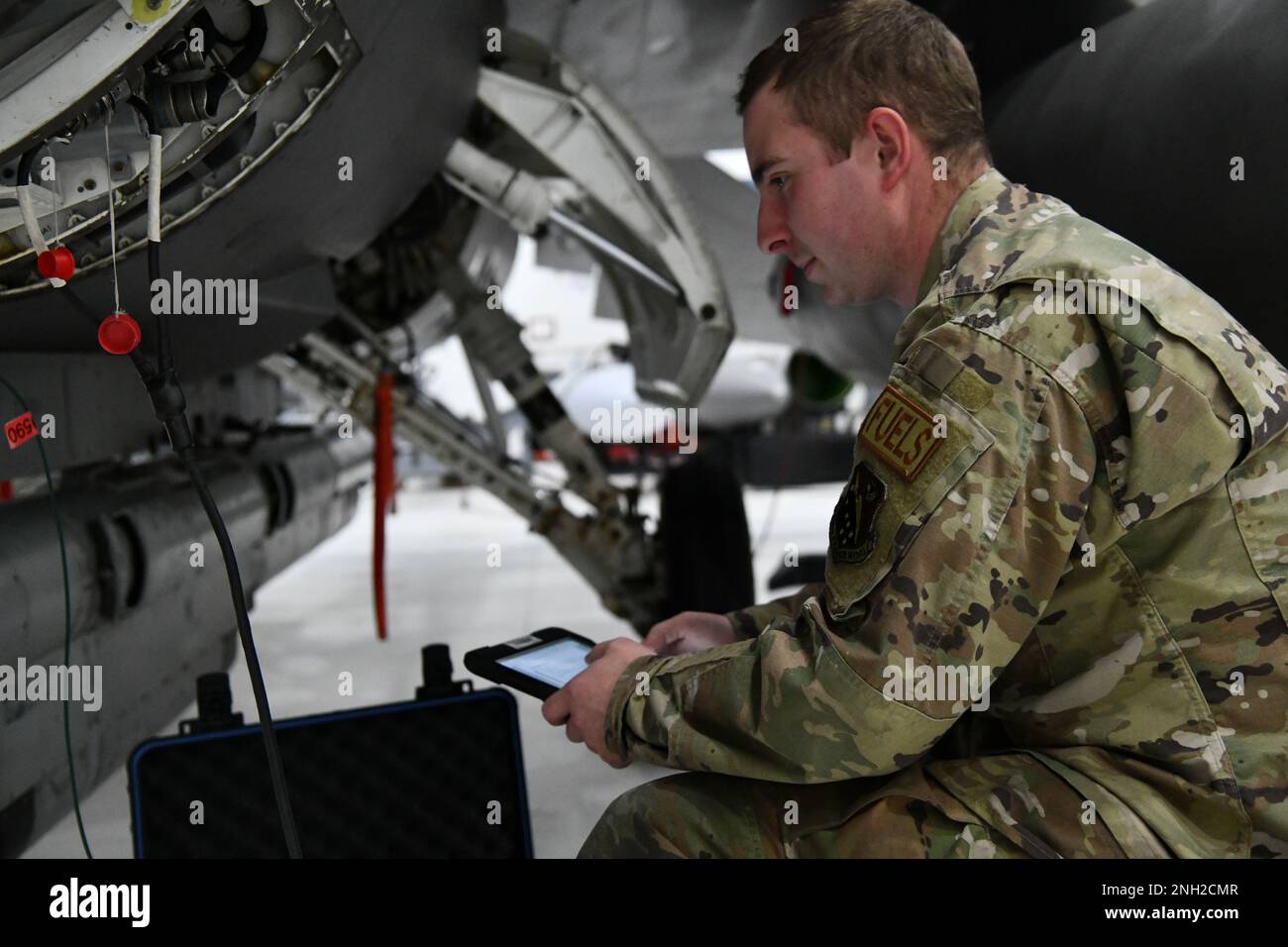 An Aircraft Fuel Systems specialist assigned to the 148th Fighter Wing