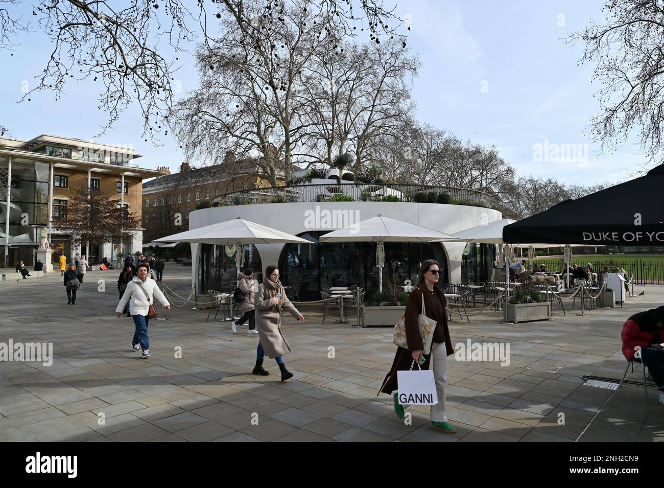 Duke of York Square on the Kings Road Chelsea London UK. February 2023