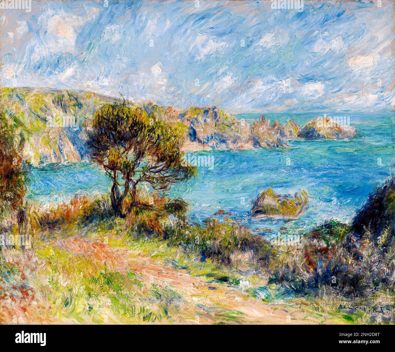View At Guernsey 1883 Painting In High Resolution By Pierre Auguste View At Guernsey 1883 Painting In High Resolution By Pierre Auguste Renoir Original From The Sterling And Francine Clark Art Institute 2NH2D8T