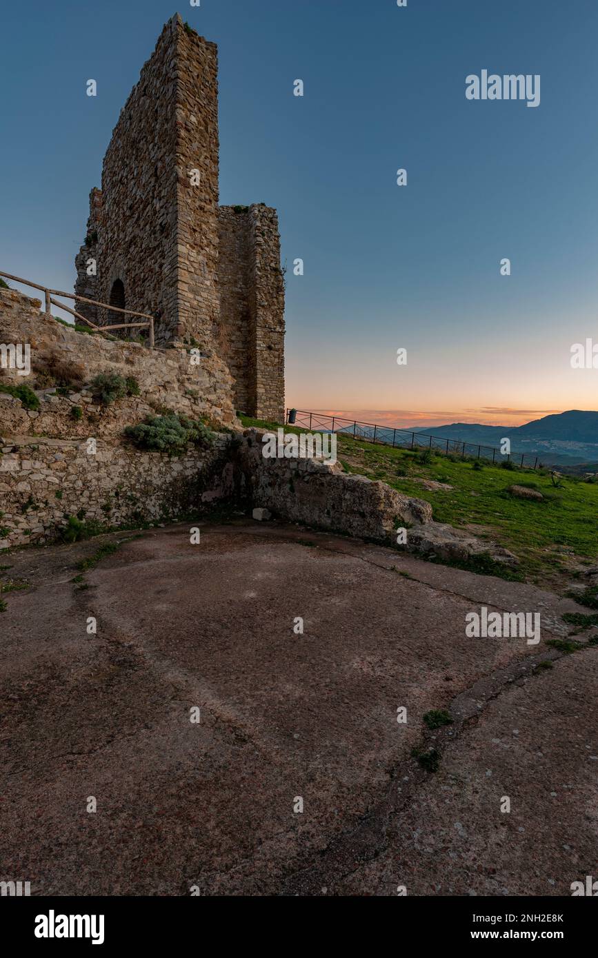 Cefala Diana castle, Italy Stock Photo - Alamy