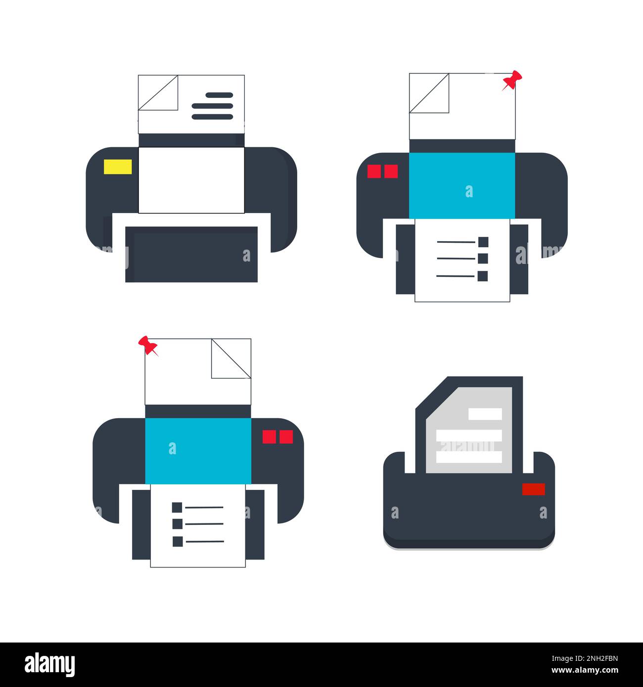 Printer Icon Vector Design Template. Print paper or document sign. Home printer icon. Flat illustration of home printer vector icon for web design Stock Vector
