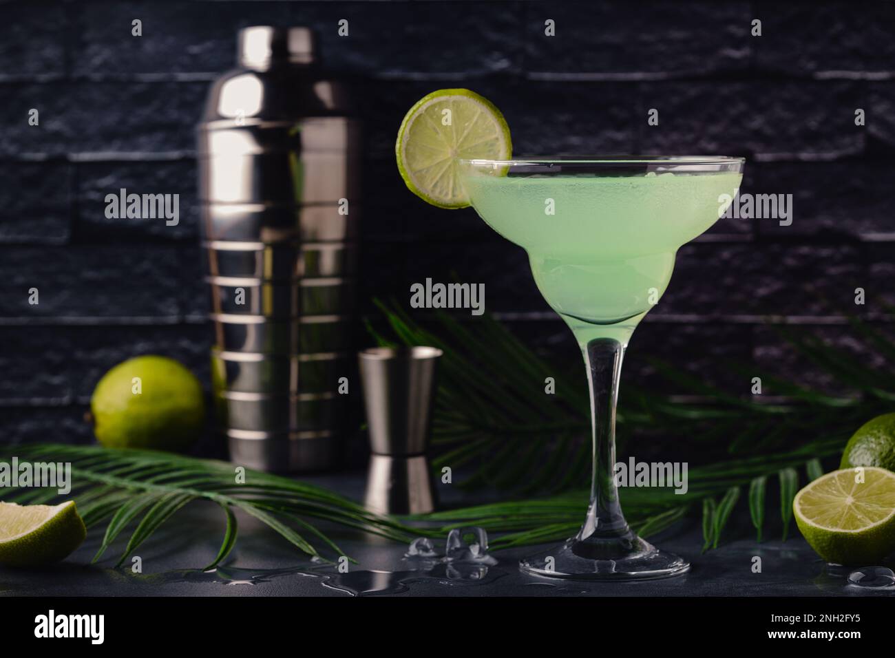 Classic Lime Daiquiri Cocktail with a Garnish Stock Photo Alamy