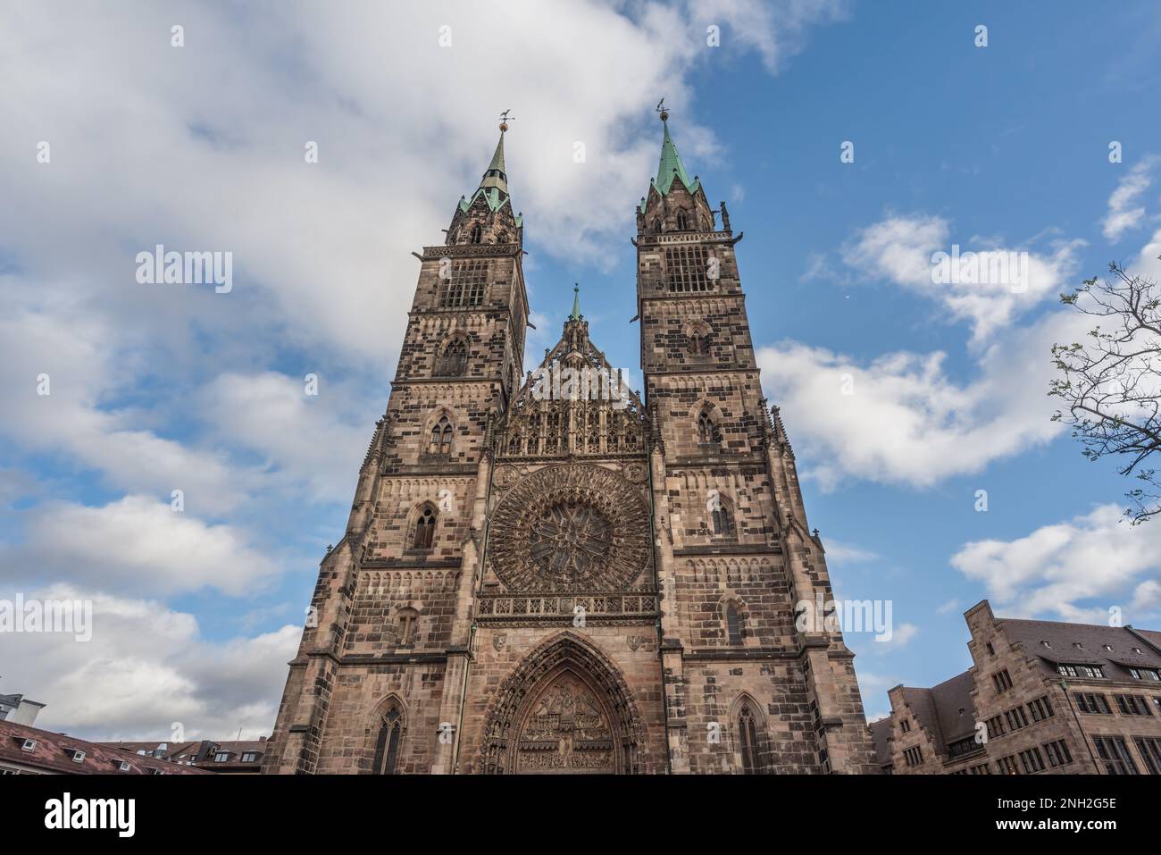 St. Lorenz Church  (Lorenzkirche) - Nuremberg, Bavaria, Germany Stock Photo