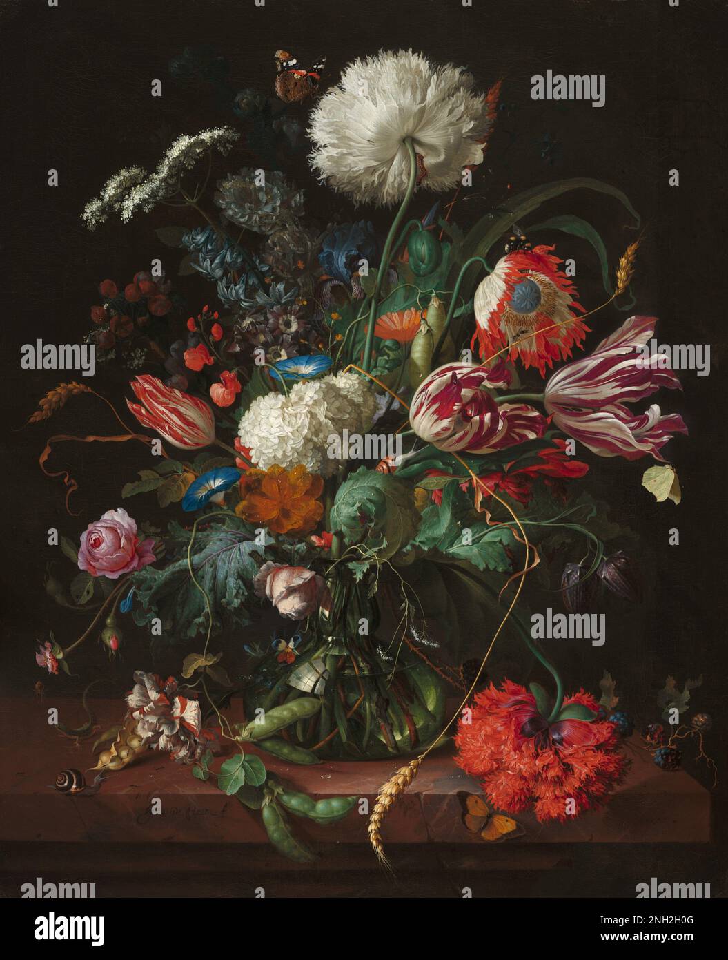 Jan Davidsz de Heem Vase of Flowers c. 1660 Stock Photo Alamy