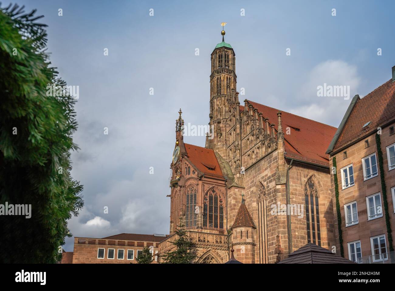 Frauenkirche (Church of Our Lady) at Hauptmarkt Square - Nuremberg, Bavaria, Germany Stock Photo