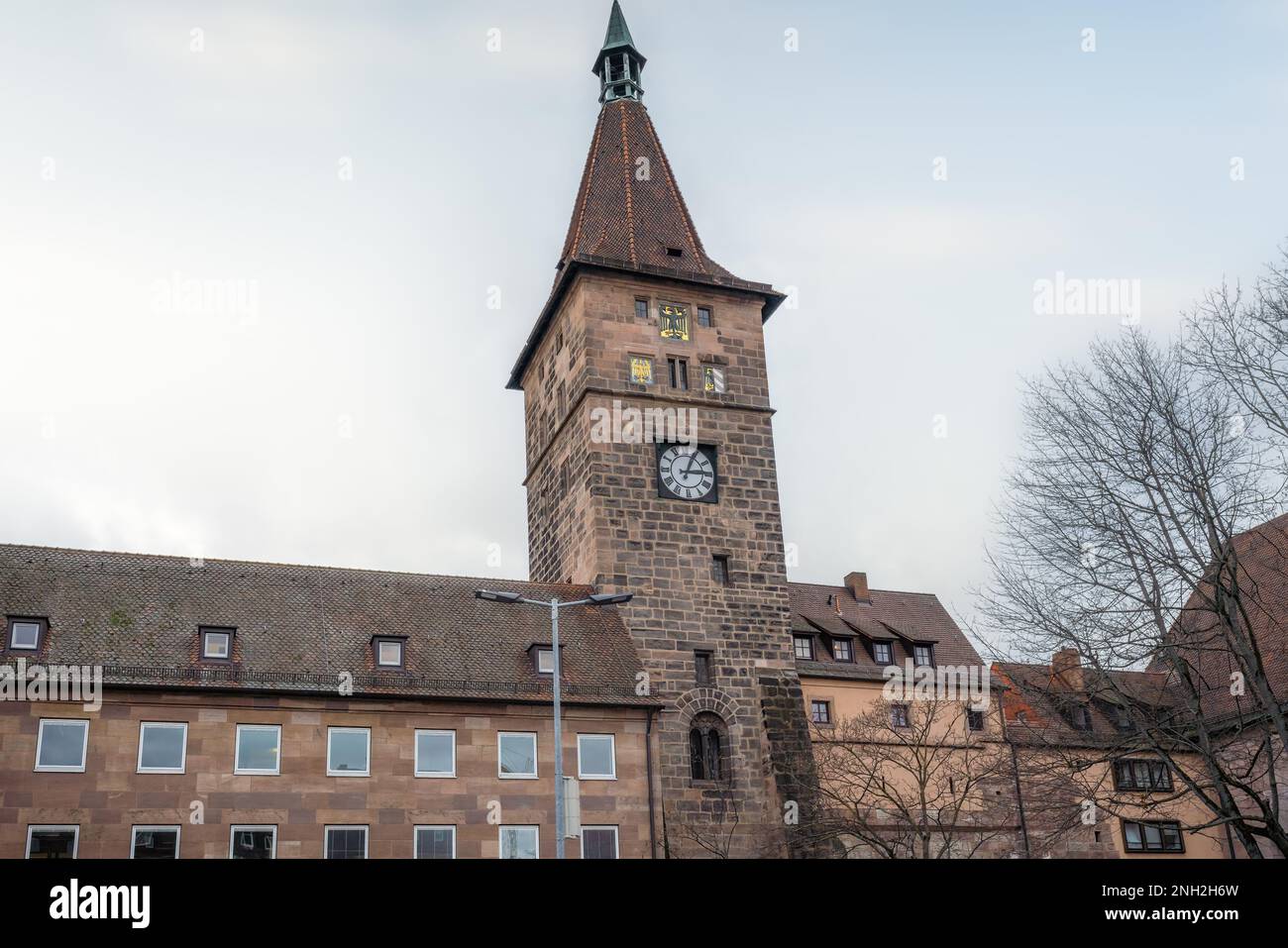 Laufer Schlagturm Tower - Nuremberg, Bavaria, Germany Stock Photo