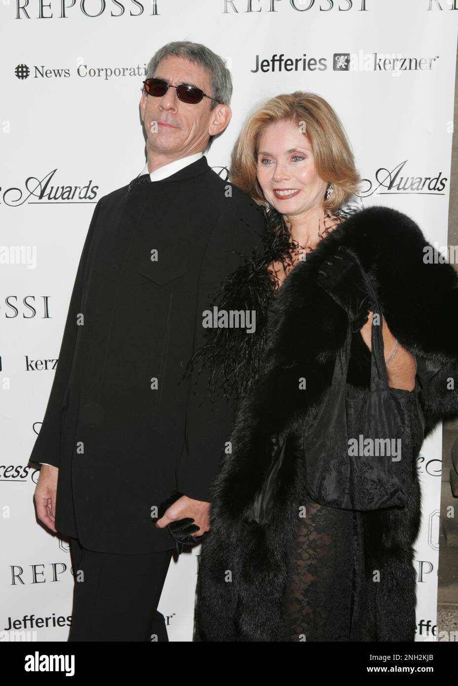 Actor Richard Belzer and wife Harlee McBride attend the 2004 Princess Grace Awards on October 27, 2004 at Cipriani's 42nd Street, in New York City. Stock Photo