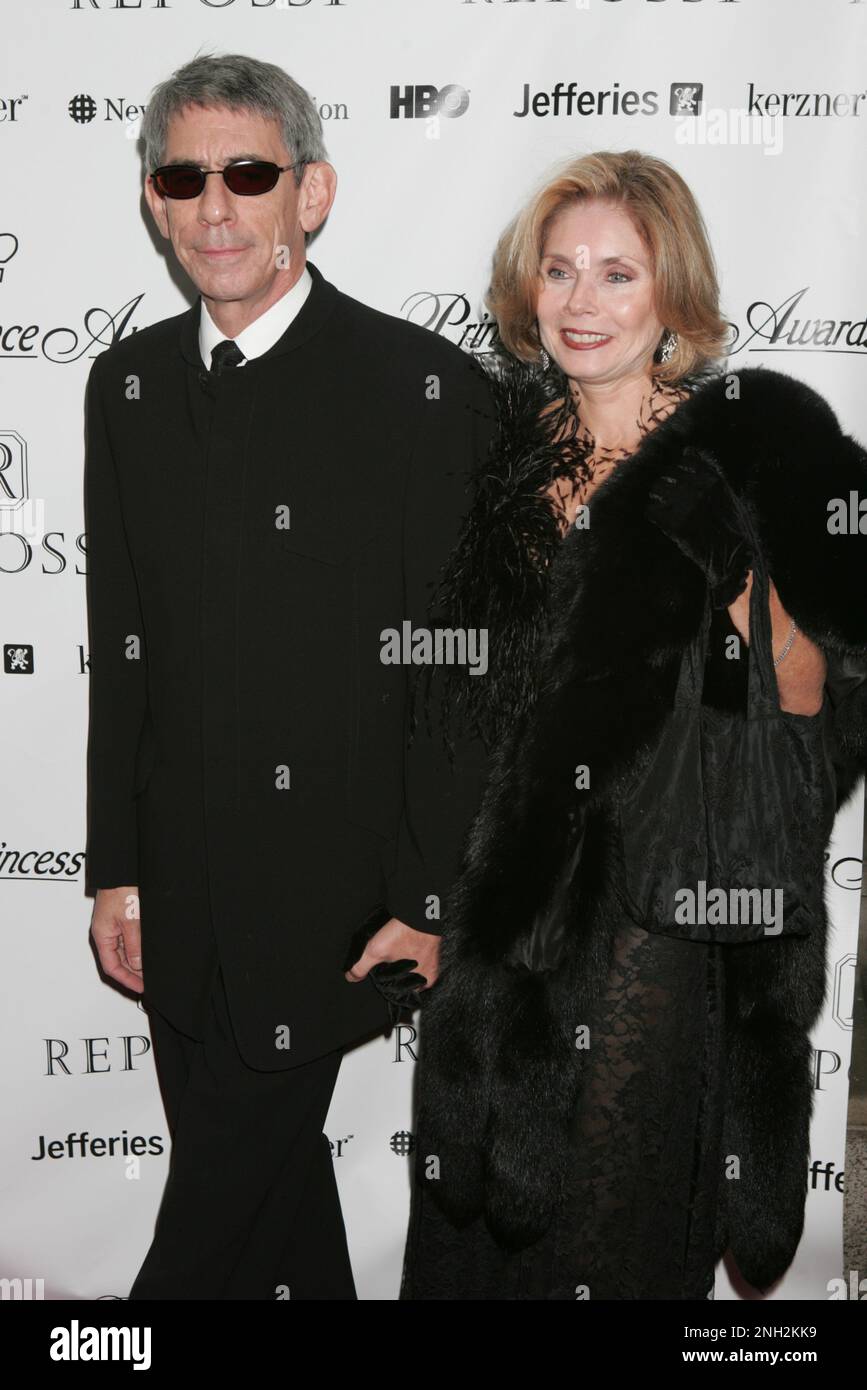 Actor Richard Belzer and wife Harlee McBride attend the 2004 Princess Grace Awards on October 27, 2004 at Cipriani's 42nd Street, in New York City. Stock Photo