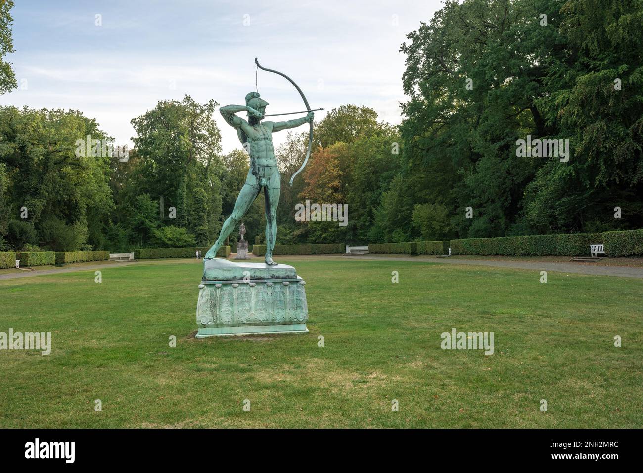Apollo the Archer Statue at Sanssouci park - Potsdam, Brandenburg, Germany Stock Photo