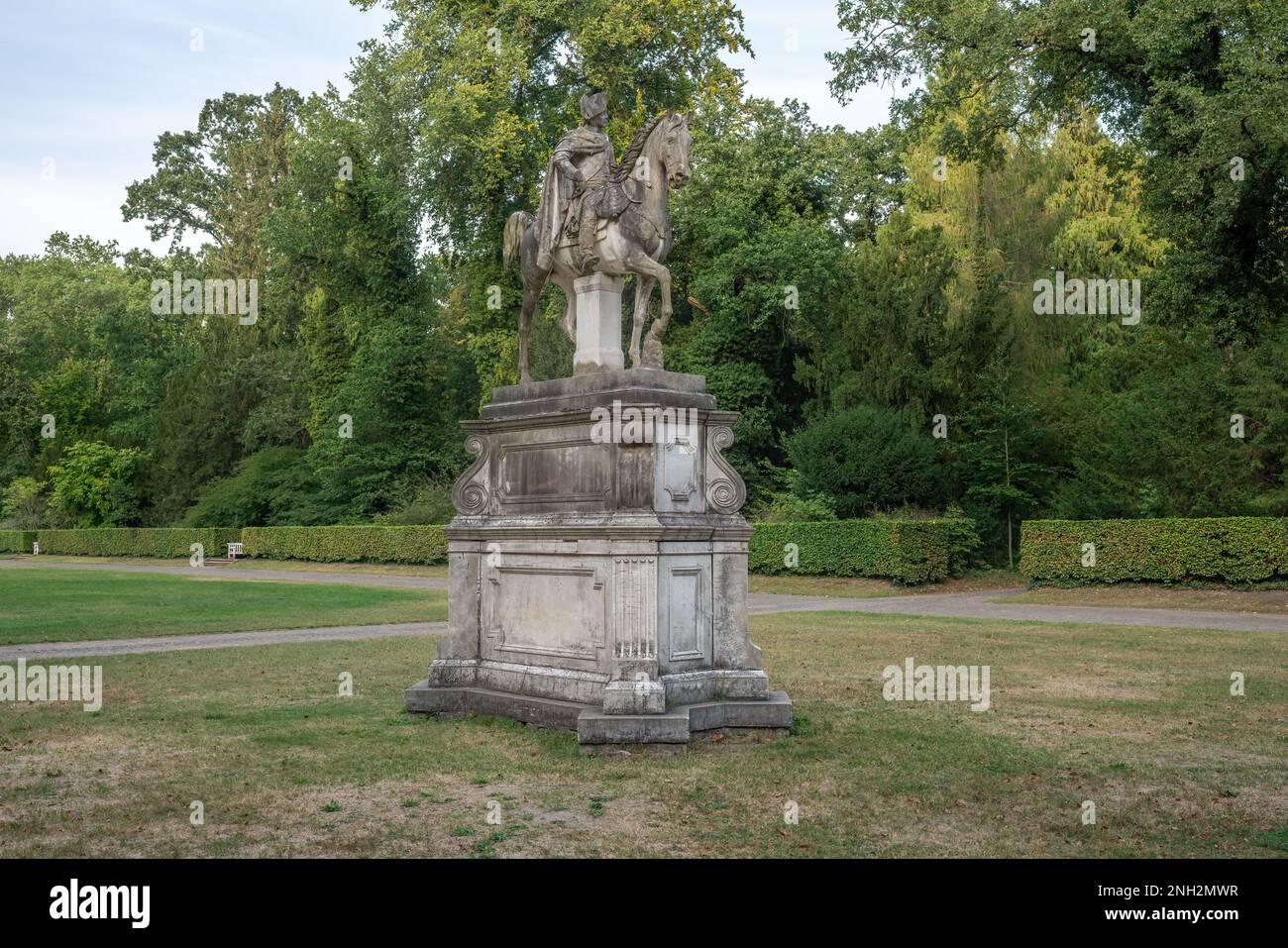Frederick the Great (Friedrich II) Statue at Sanssouci park - Potsdam, Brandenburg, Germany Stock Photo