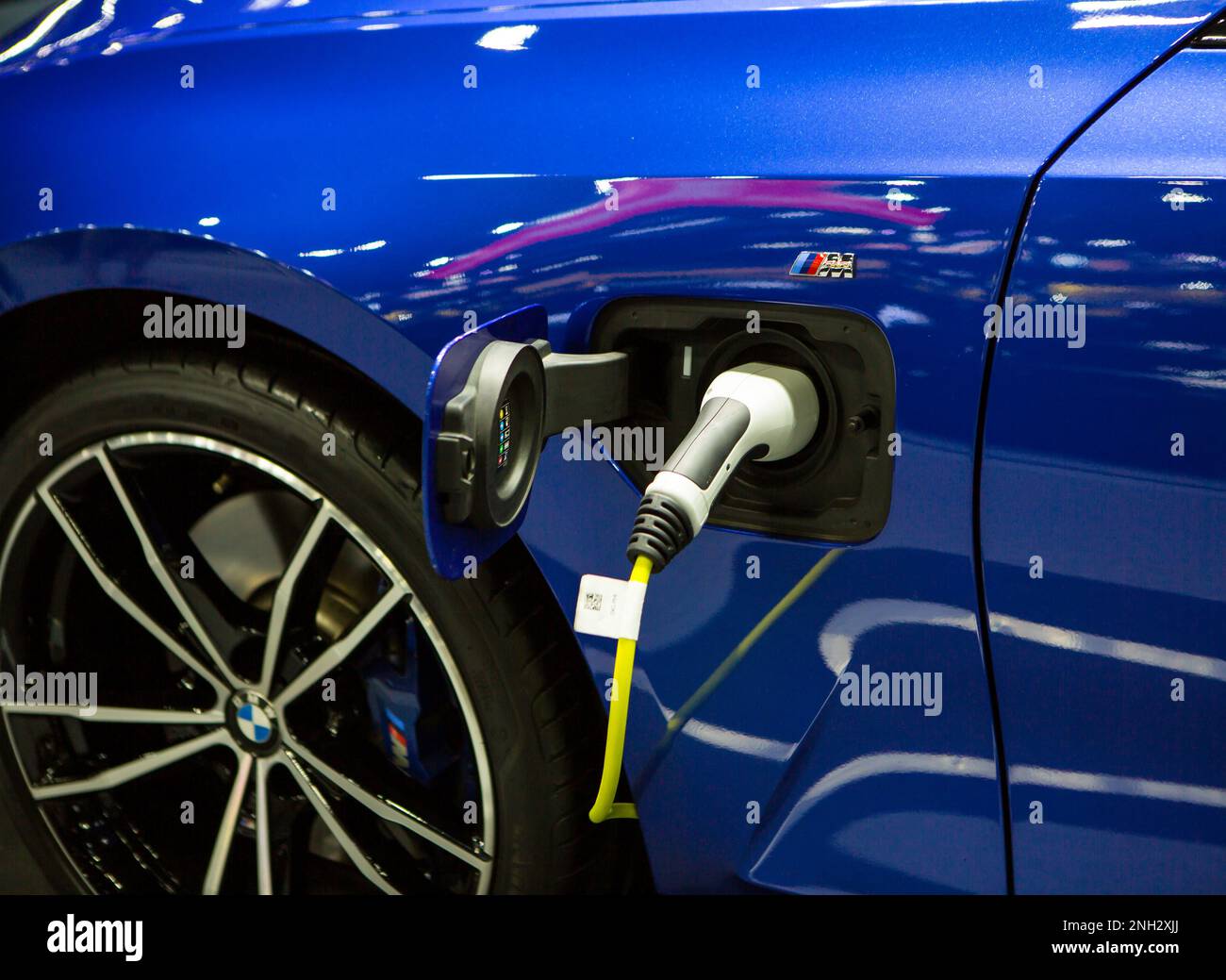 Bangkok, Thailand December 7, 2022 Charging point of BMW electric