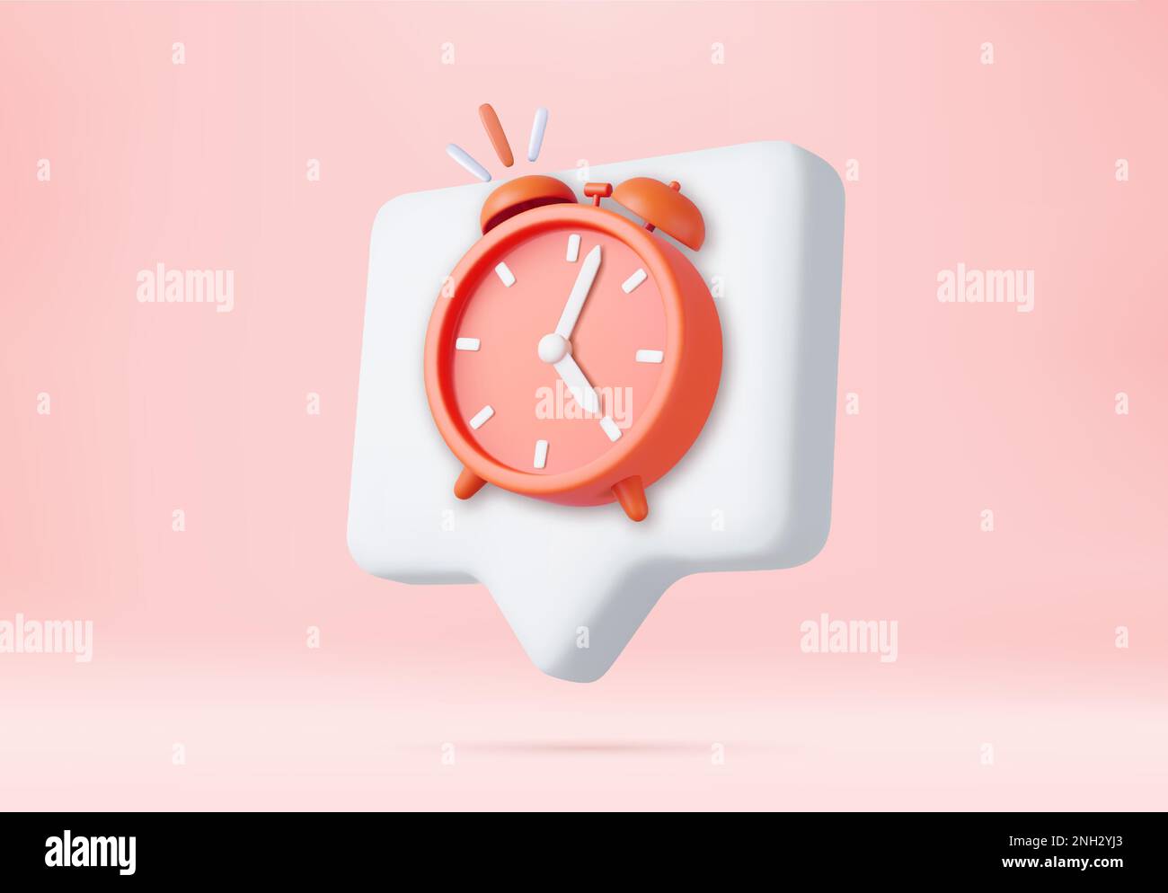 3d alarm clock on pastel pink background Stock Vector Image & Art Alamy