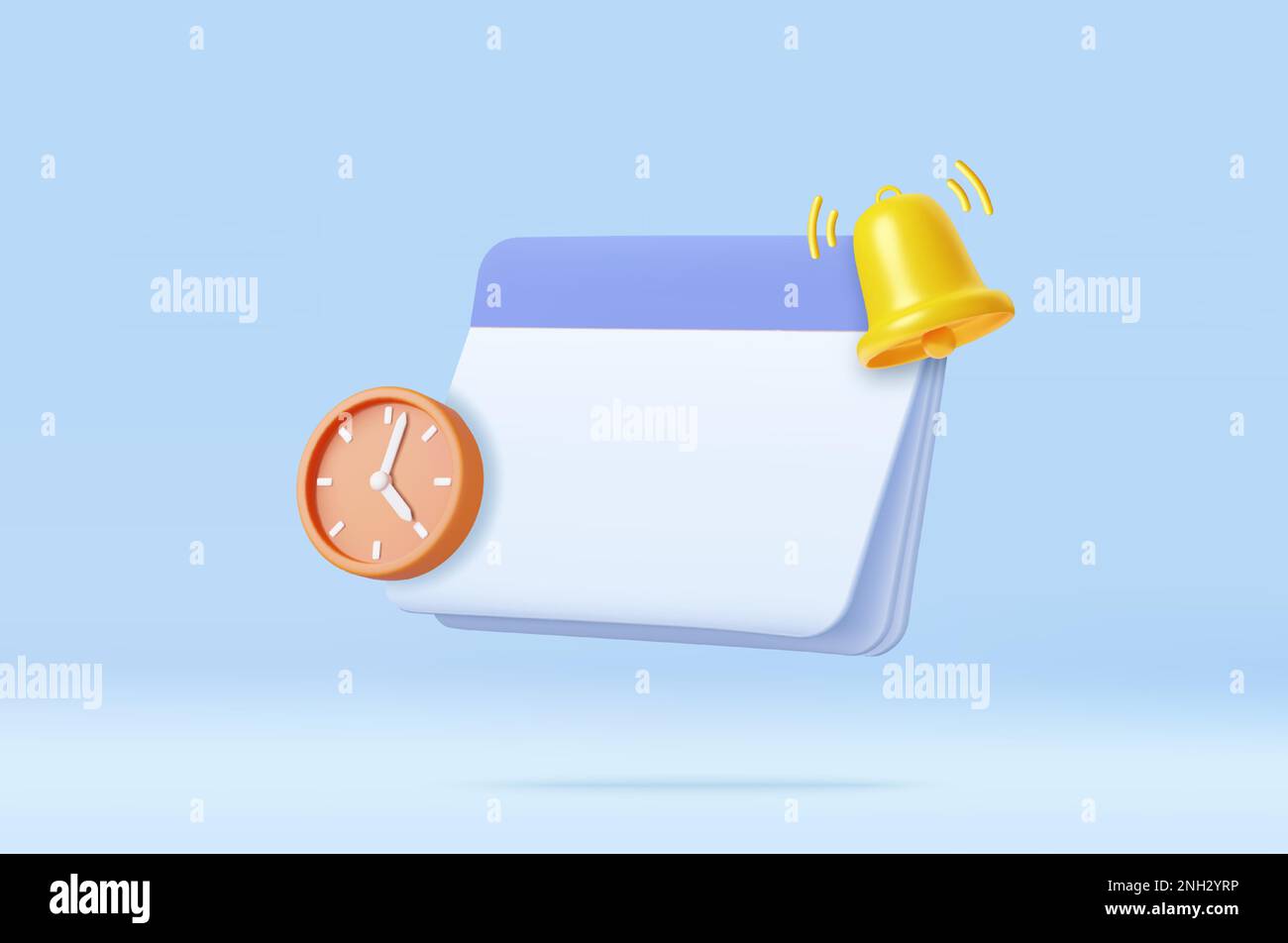 3d calendar bell alert Stock Vector Images - Alamy