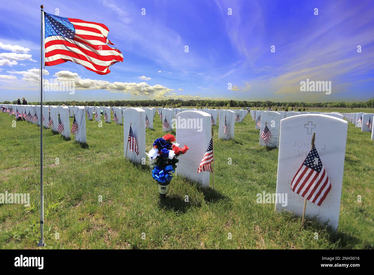 Calverton National Cemetery Long Island NY Stock Photo Alamy