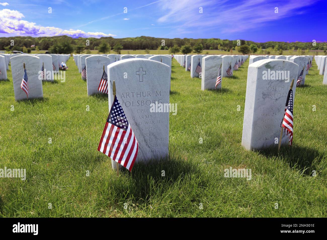 Calverton National Cemetery Long Island NY Stock Photo Alamy