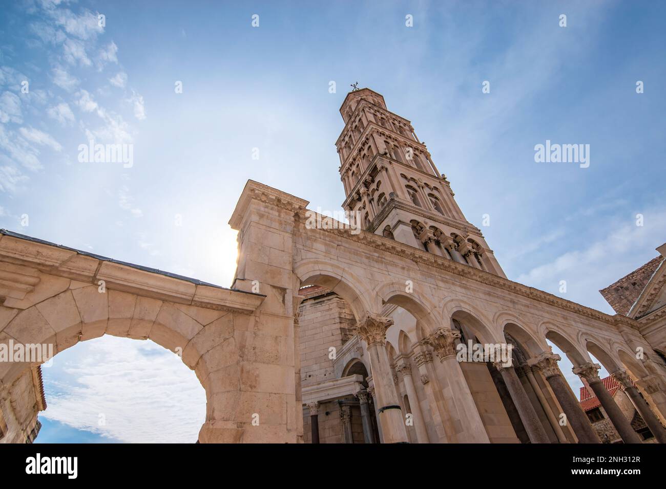 Cathedral of Saint Domnius, Catholic Cathedral in Split, Croatia. Stock Photo