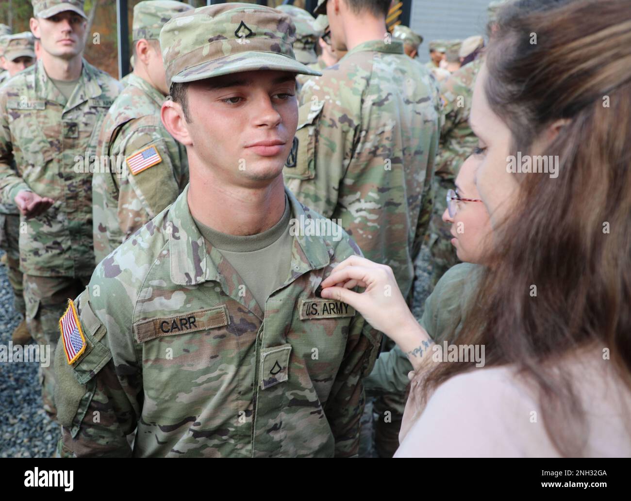 Pvt. 1st Class Dustin H. Carr, a member of U.S. Army Marksmanship Unit's Service Rifle Team