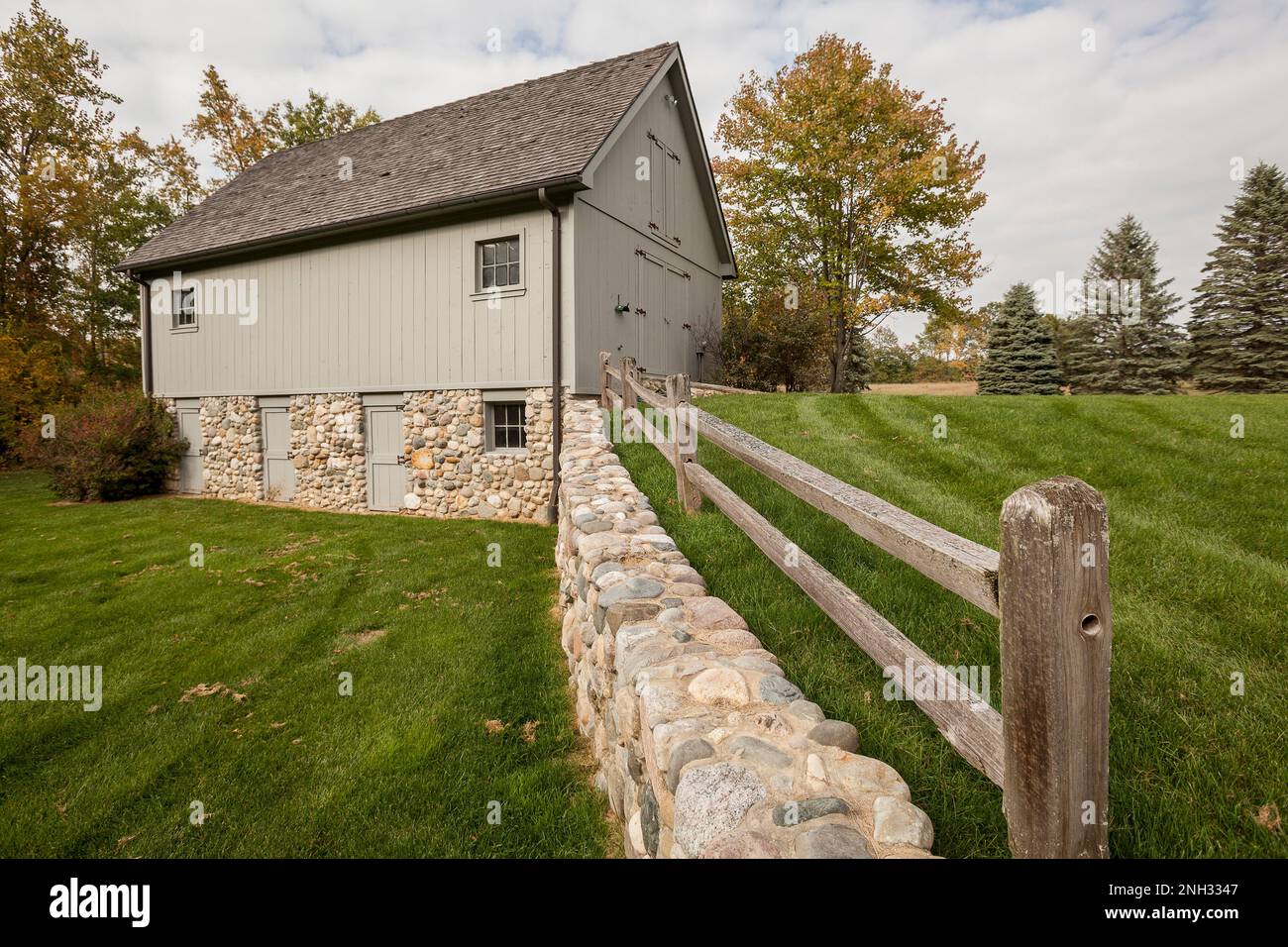 Architectural details of restored Michigan Property Stock Photo Alamy