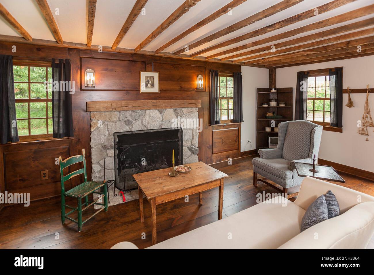 Architectural details of restored Michigan Property Stock Photo Alamy