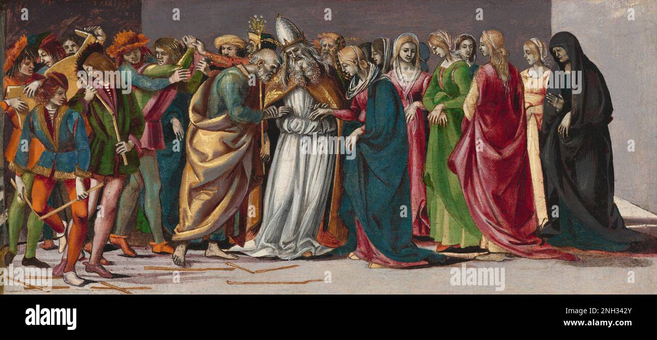 Luca Signorelli The Marriage of the Virgin c. 1490/1491 Stock Photo