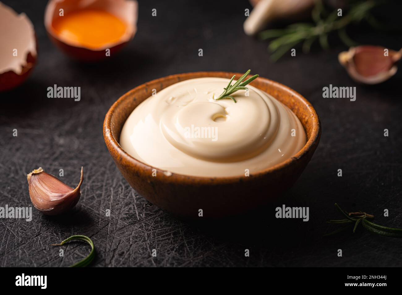 Homemade mayonnaise sauce Stock Photo Alamy