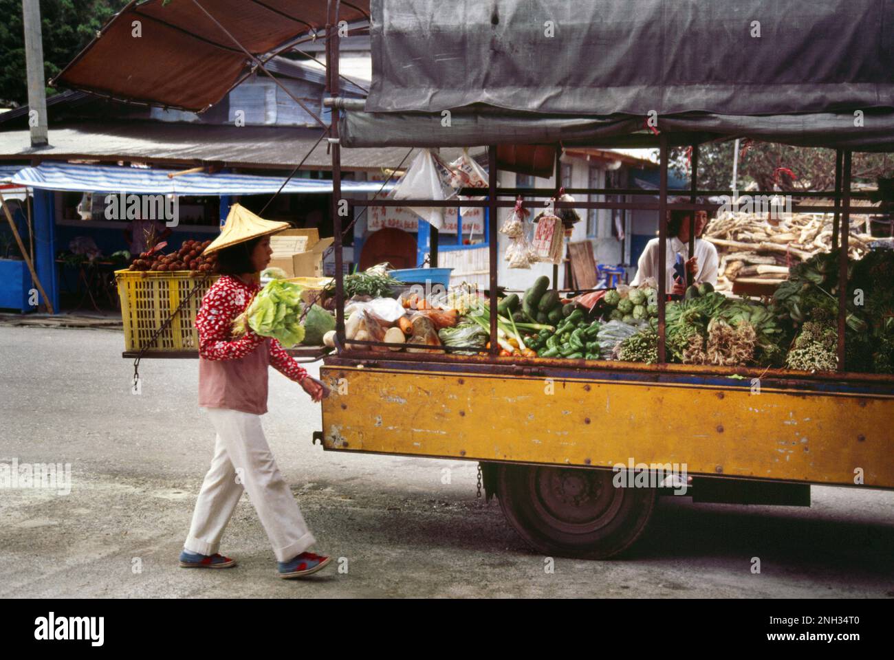 Near Chippen Taiwan Travelling Greengrocers Stock Photo