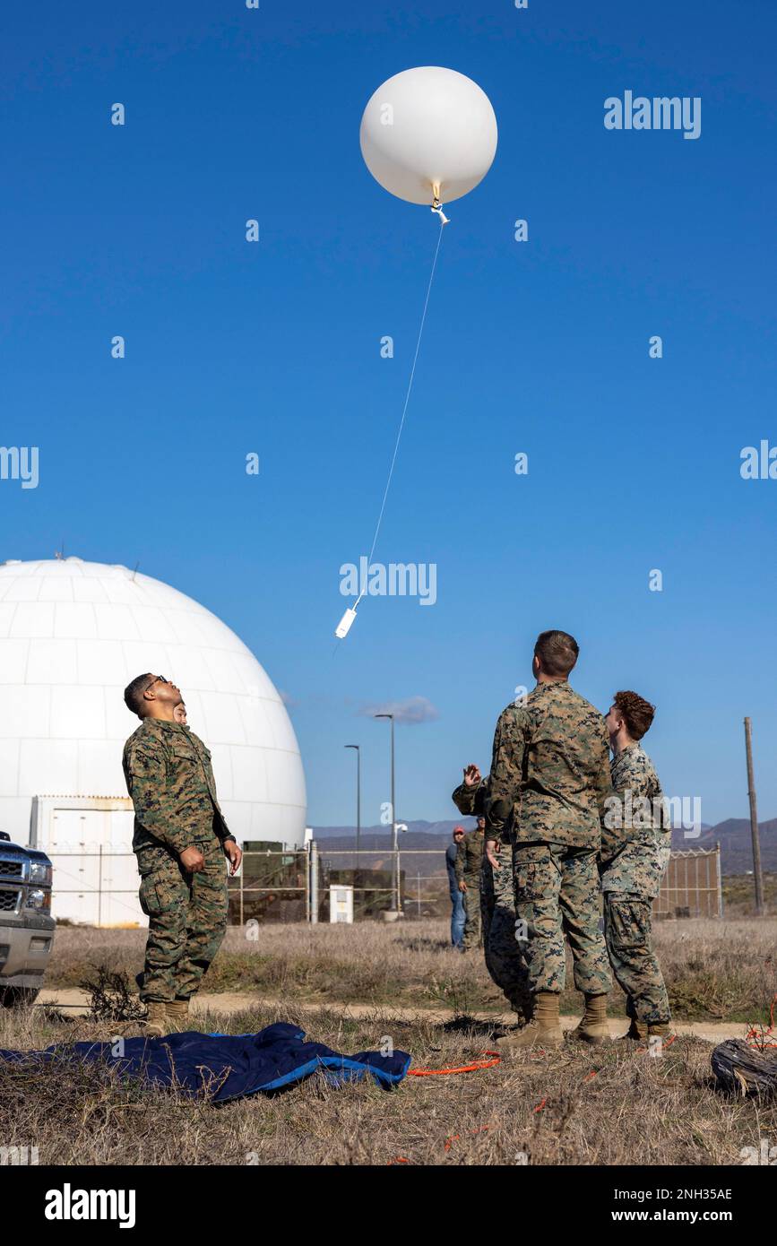 U.S. Marine Corps meteorology and oceanography analysts with 1st