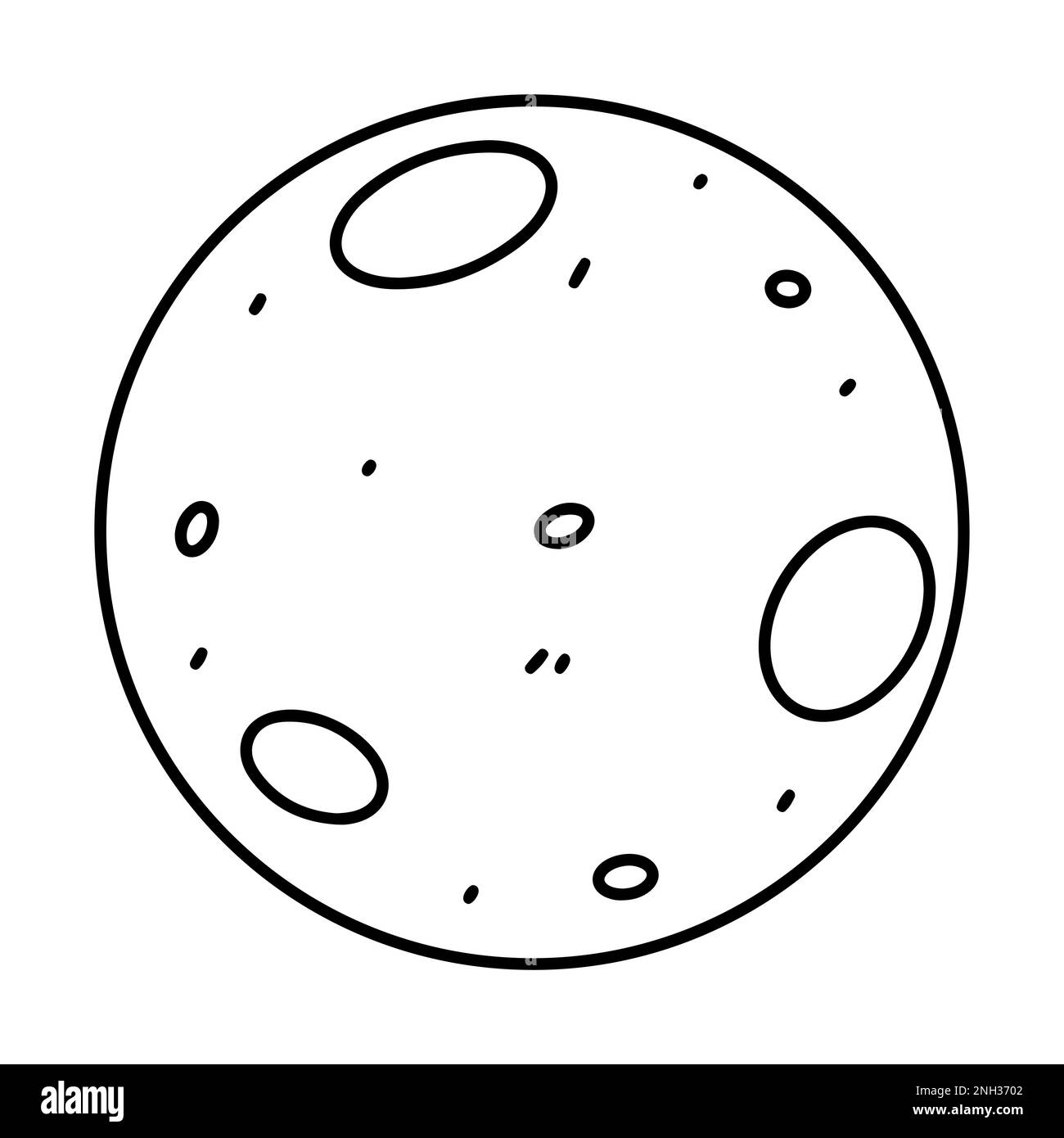 Moon symbol in hand drawn doodle style. Moon icon. Stock vector