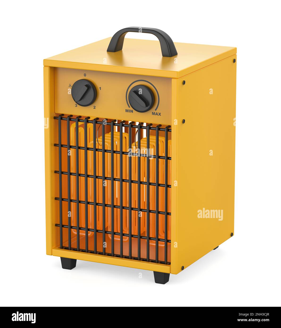 Industrial electric fan heater on white background Stock Photo Alamy