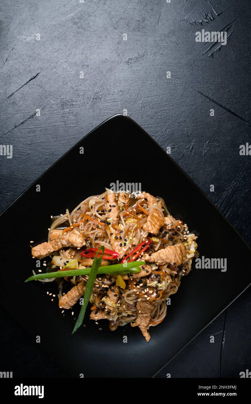 rice noodle beef vegetable asian cuisine meal Stock Photo Alamy