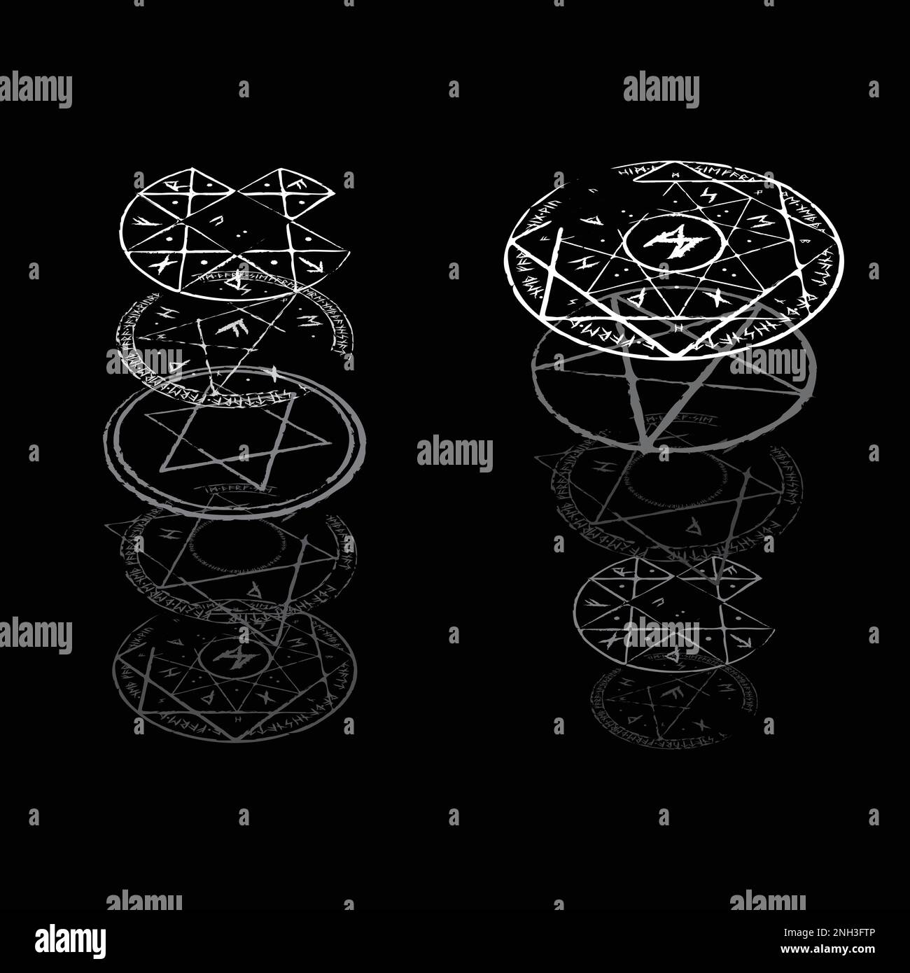 Ancient runes letters set Stock Vector Images - Alamy