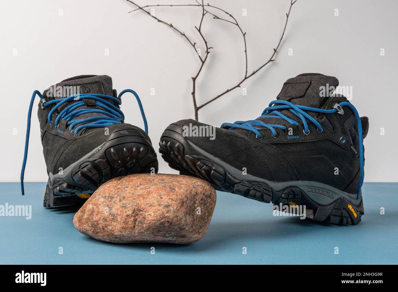 Sole male trekking hiking shoes hi res stock photography and