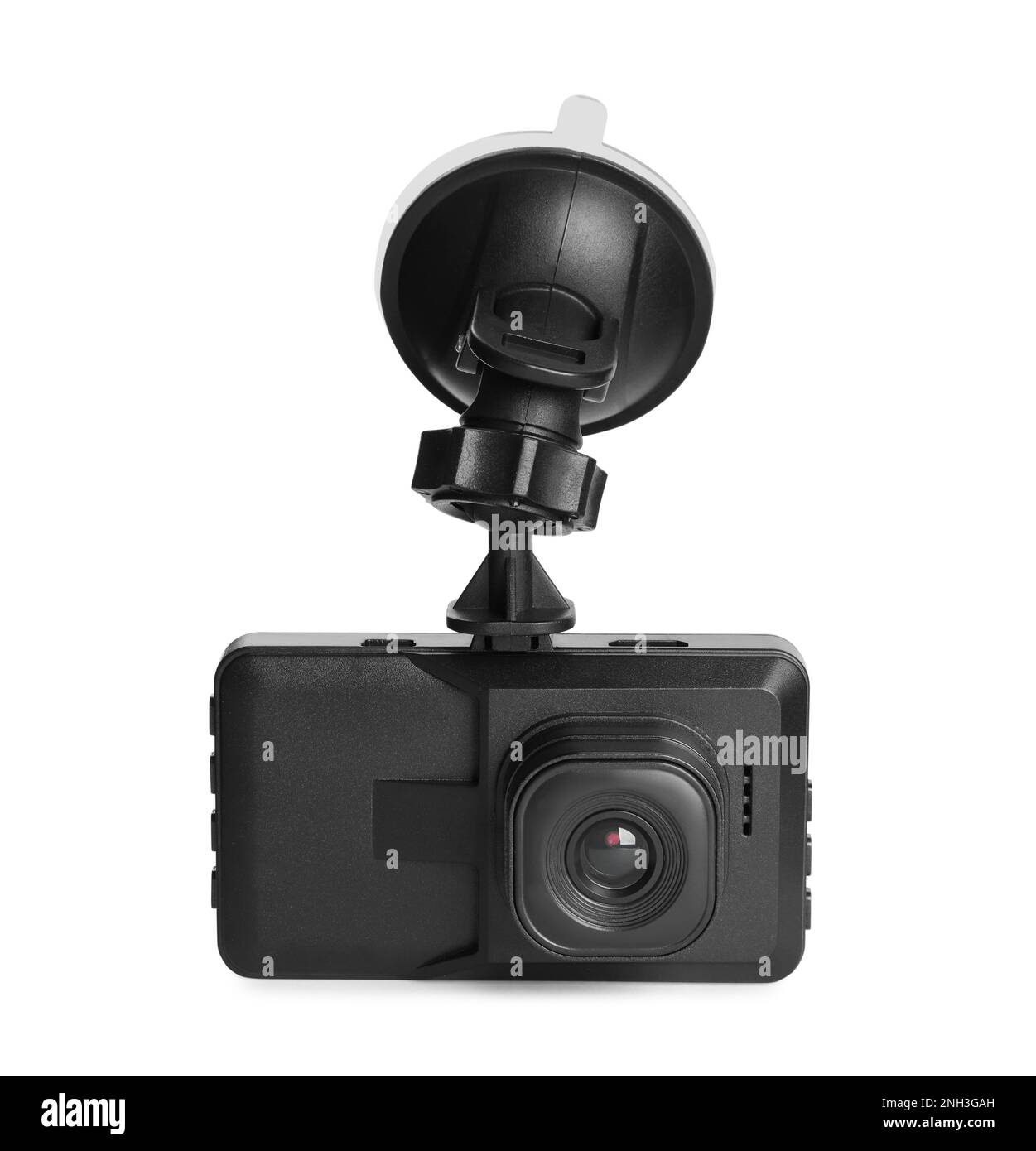 Modern car dashboard camera with suction mount isolated on white Stock Photo Alamy