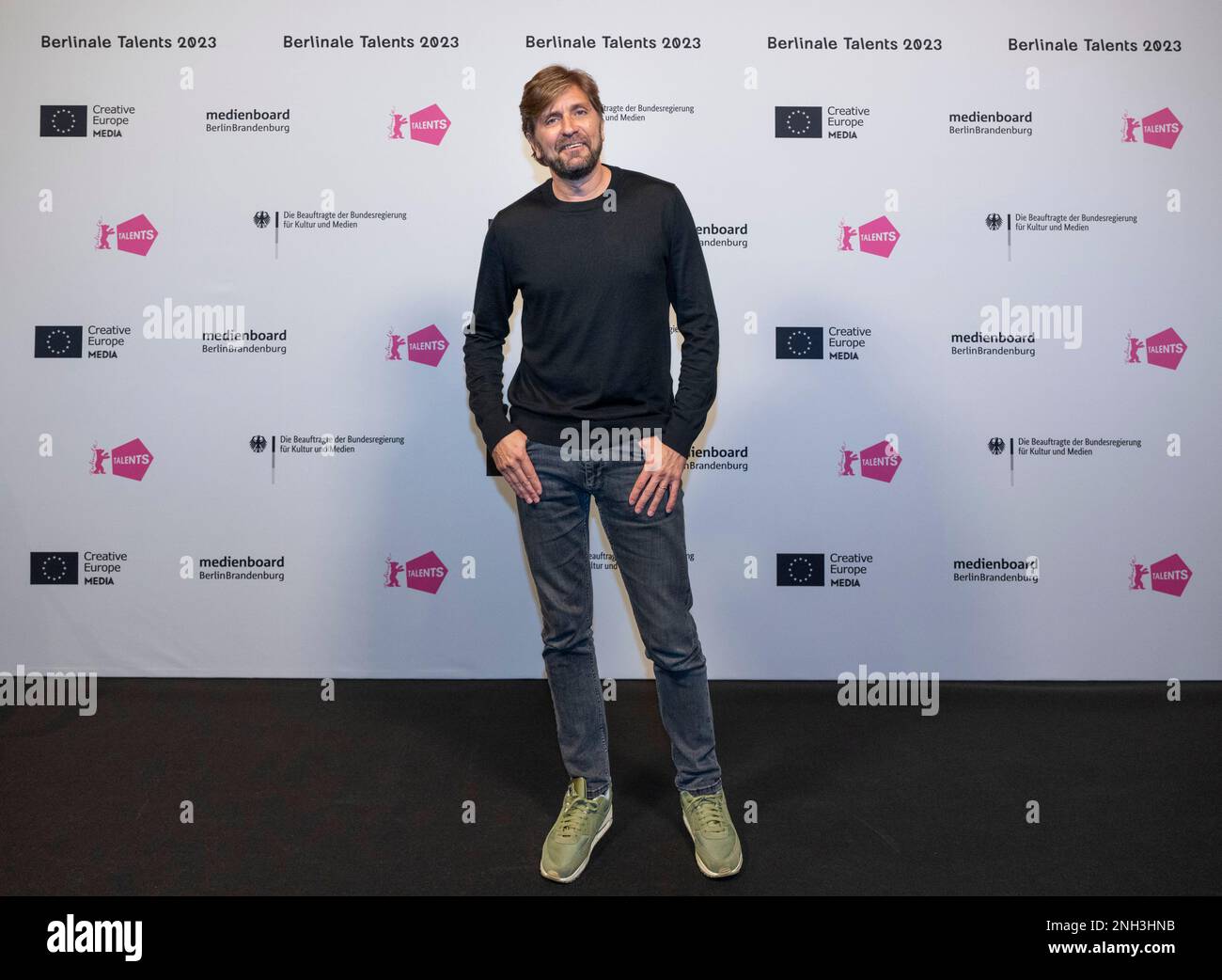 Berlin, Germany. 20th Feb, 2023. Ruben Östlund, director, arrives for a  photocall before the 