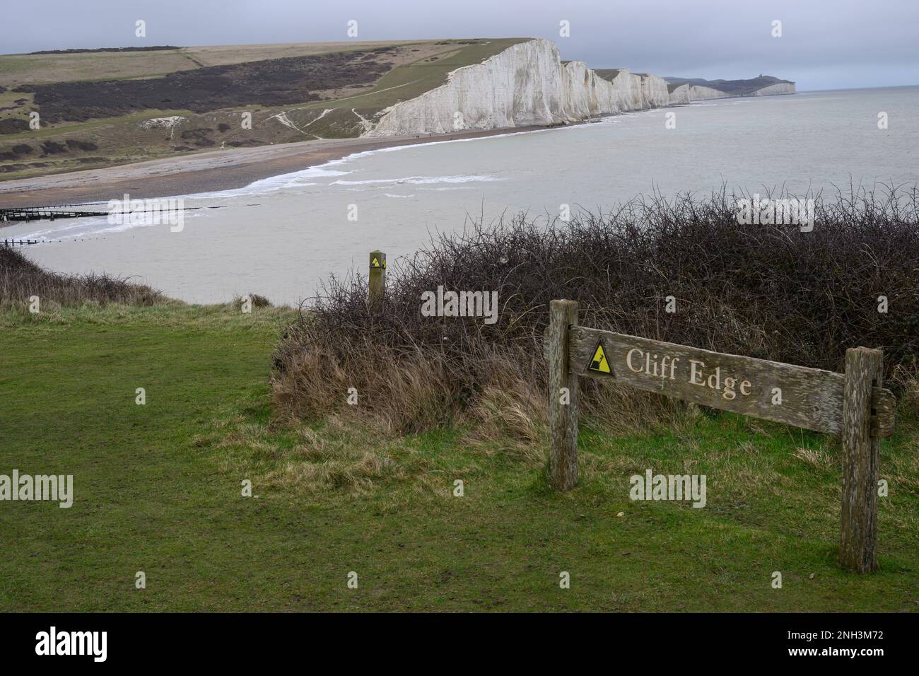 Cuckmere Haven & Seven Sisters Cliffs, East Sussex, UK Stock Photo