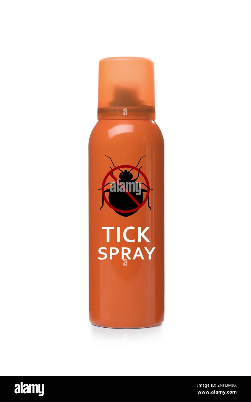 Tick spray isolated on white. Insect repellent Stock Photo Alamy