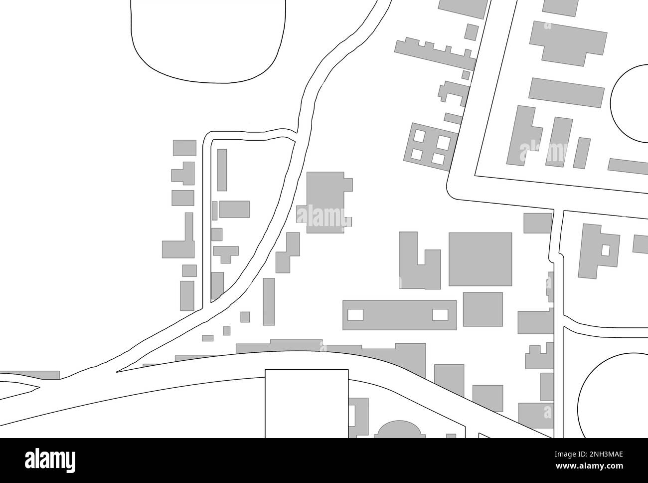 Marked territory on cadastral map, top view. Illustration Stock Photo Alamy
