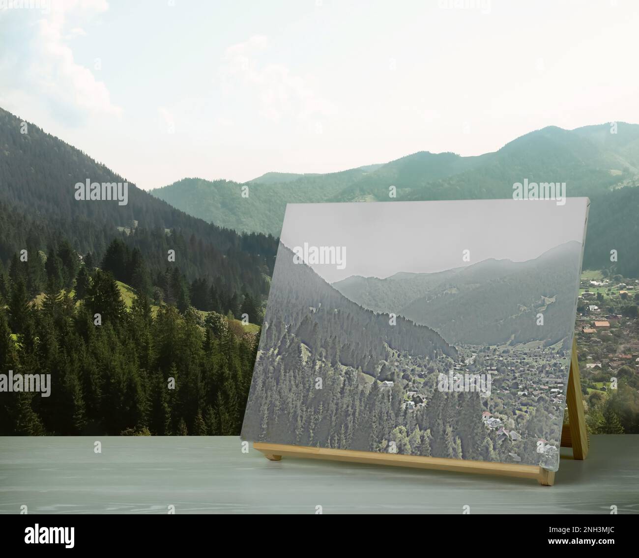 Painting landscape easel sky hi-res stock photography and images - Alamy