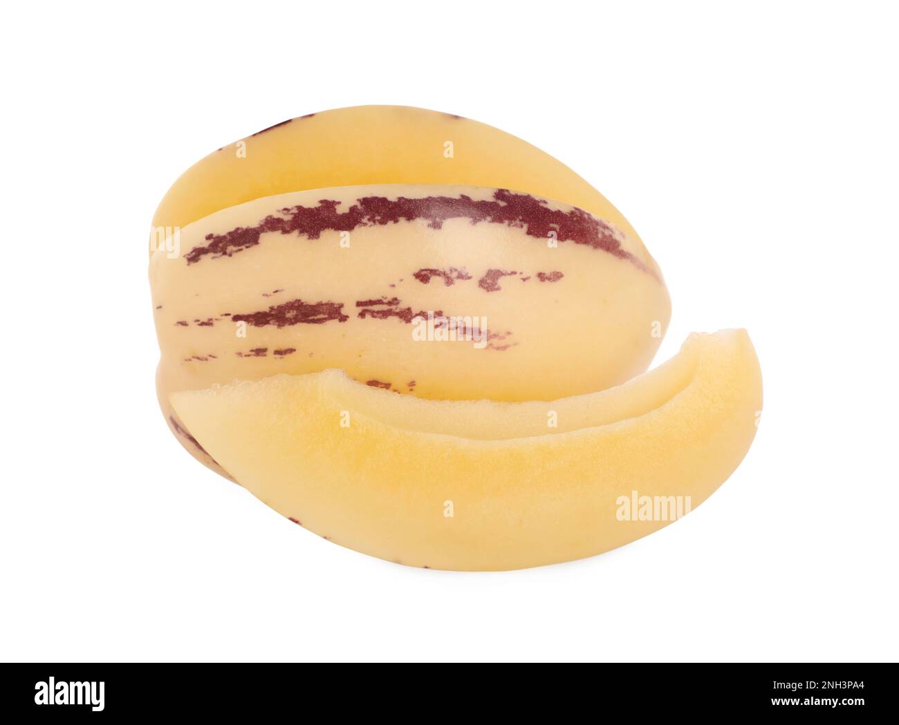 Cut pepino melon isolated on white. Exotic fruit Stock Photo - Alamy