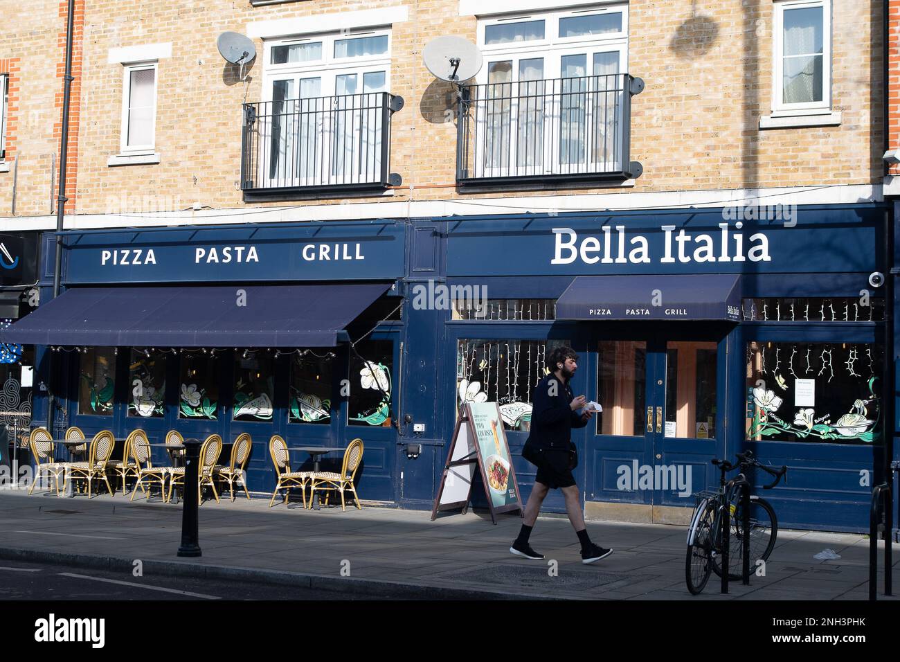 Uxbridge, London Borough of Hillingdon, UK. 9th February, 2023. A Bella Italia restaurant in Uxbridge. Credit: Maureen McLean/Alamy Stock Photo