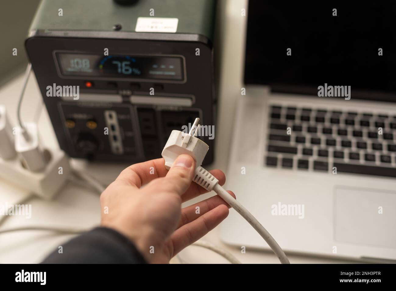 portable charging station charges gadgets Stock Photo