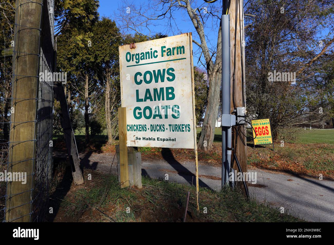Organic farm Long Island New York Stock Photo